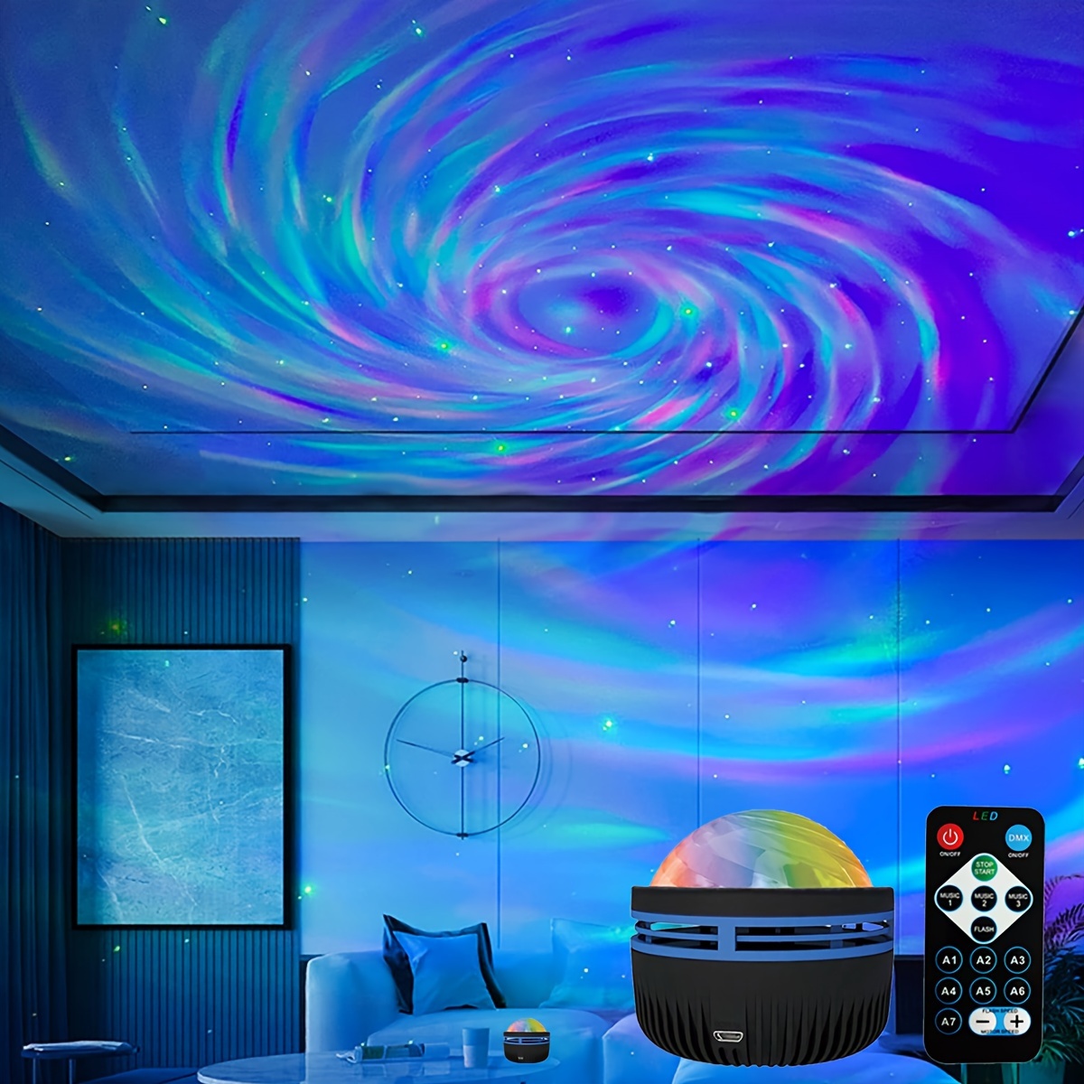 Starry Sky Projection Lamp Starry Projector Light 7 Color - Temu