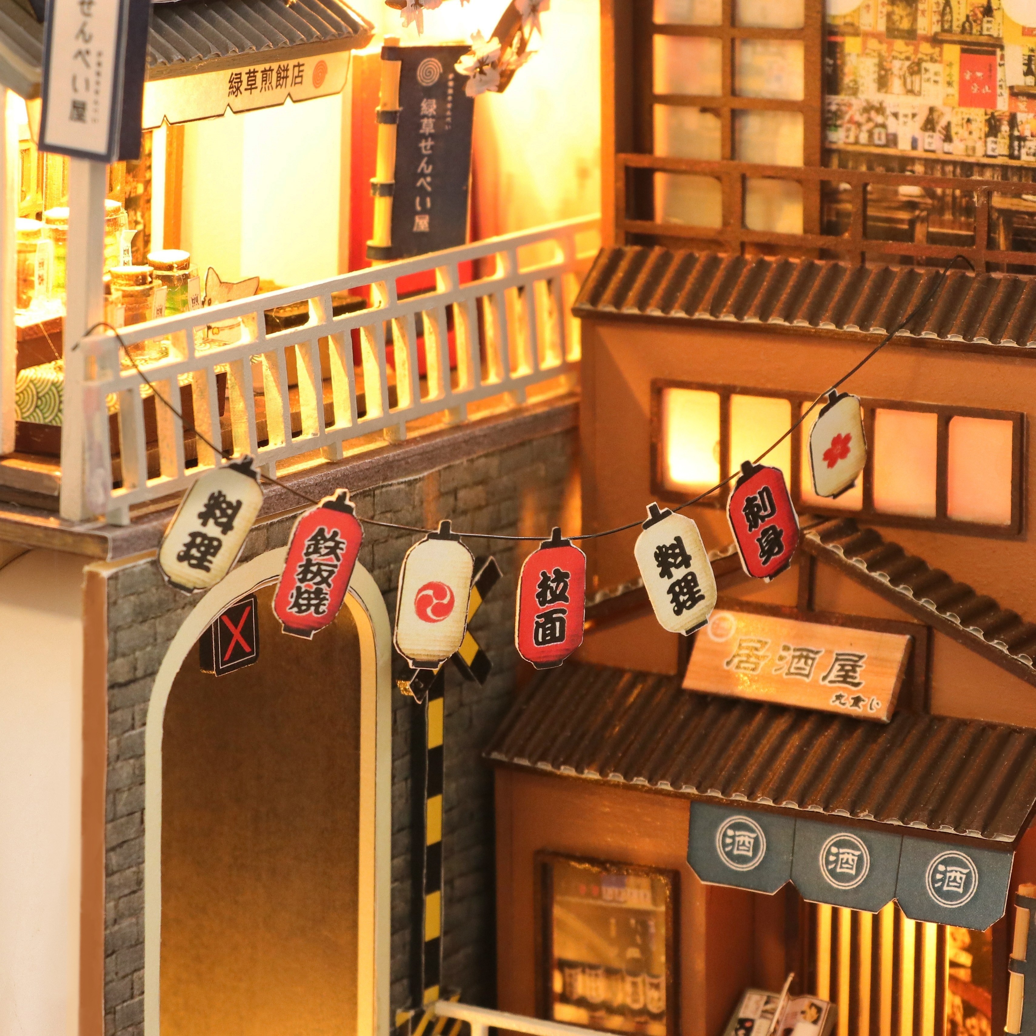 Japanese Izakaya Alley DIY Book Nook Wooden Puzzle