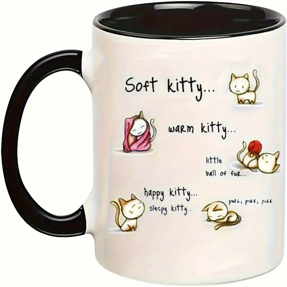 

1pc, Cute Kawaii Kittens Coffee Mug, Ceramic Coffee Cups, Water Cups, Summer Winter Drinkware, Birthday Gifts, Holiday Gifts, Christmas Gifts, New Year Gifts, Valentine's Day Gifts
