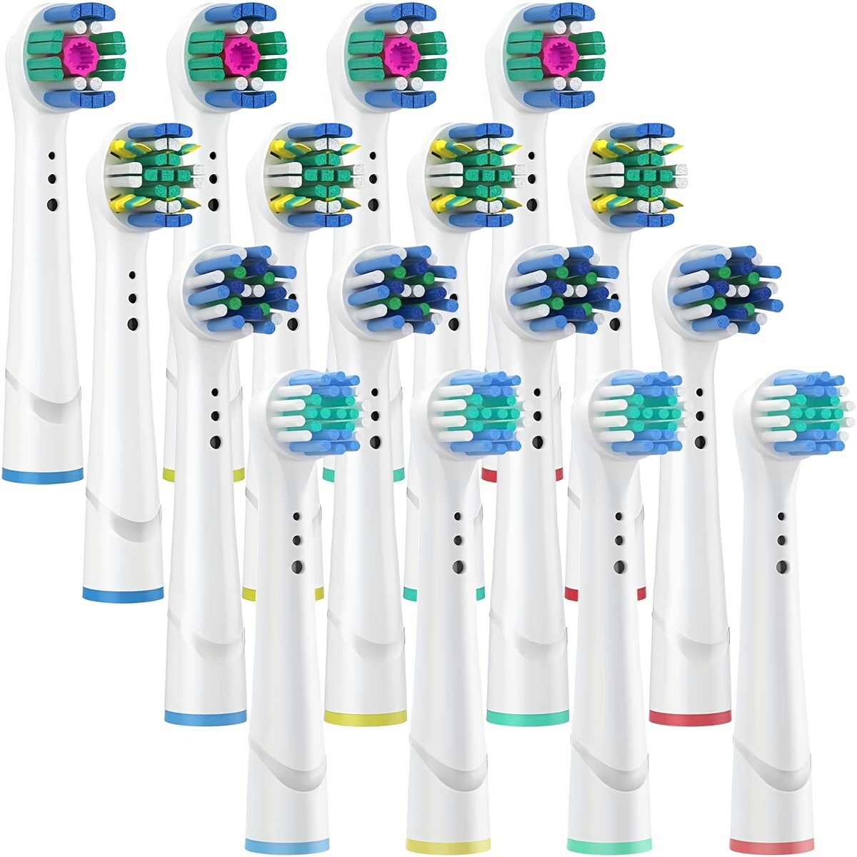 

4/12/16 Pcs Replacement Toothbrush Heads, Professionalelectric Toothbrush Heads, Brush Heads Suitable For Oral B Replacementheads Refill 500/1000/1500/3000/3757/5000/7000/7500/8000