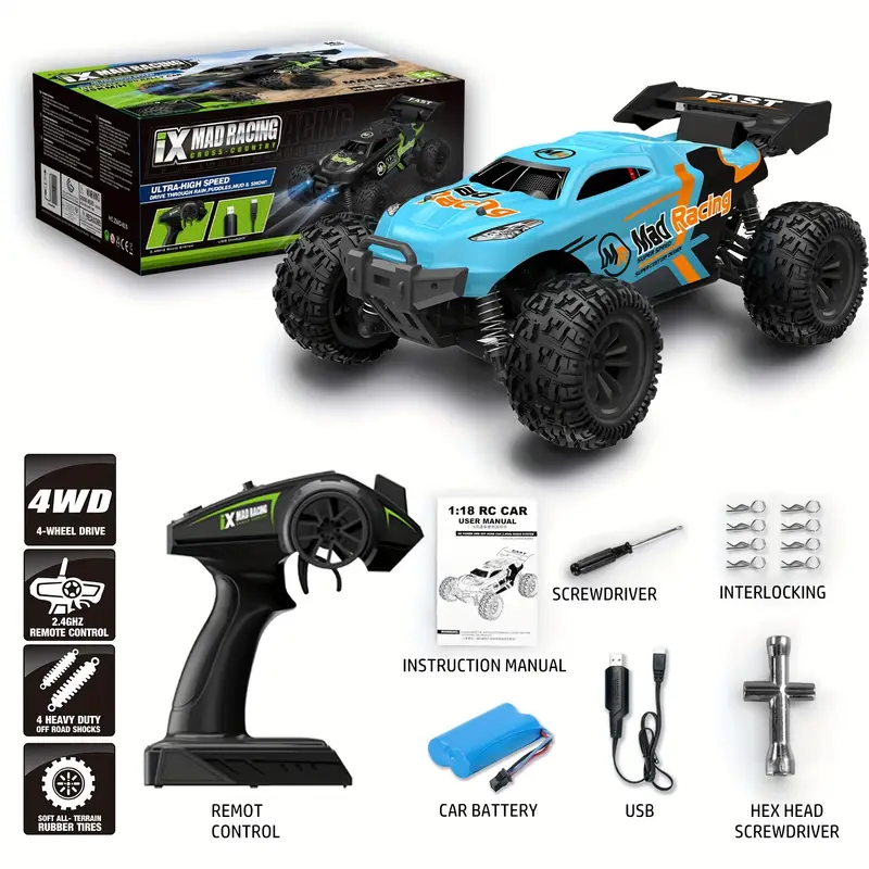 Voiture Électrique / RC Voiture RC 75KMH Course À Grande Vitesse Camion De  Voiture Télécommandé Pour Adultes 4WD Hors Route Monster Trucks Véhicule  Descalade Cadeau De Noël X0824 Du 78,56 €