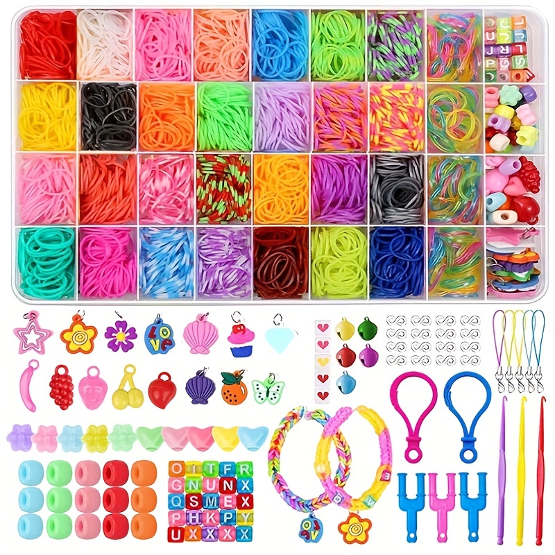 2500+ Loom Bands in 32 Variety Colors, Loom Bracelet Refill Set with  Premium Quality Accessories for Kids Boys & Girls, Rubber Bands Bracelet Kit
