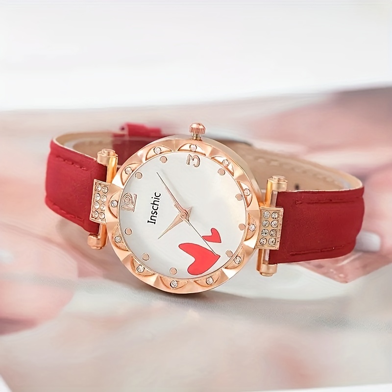 Women's Watch Luxury Rhinestone Quartz Watch Cute Flower - Temu
