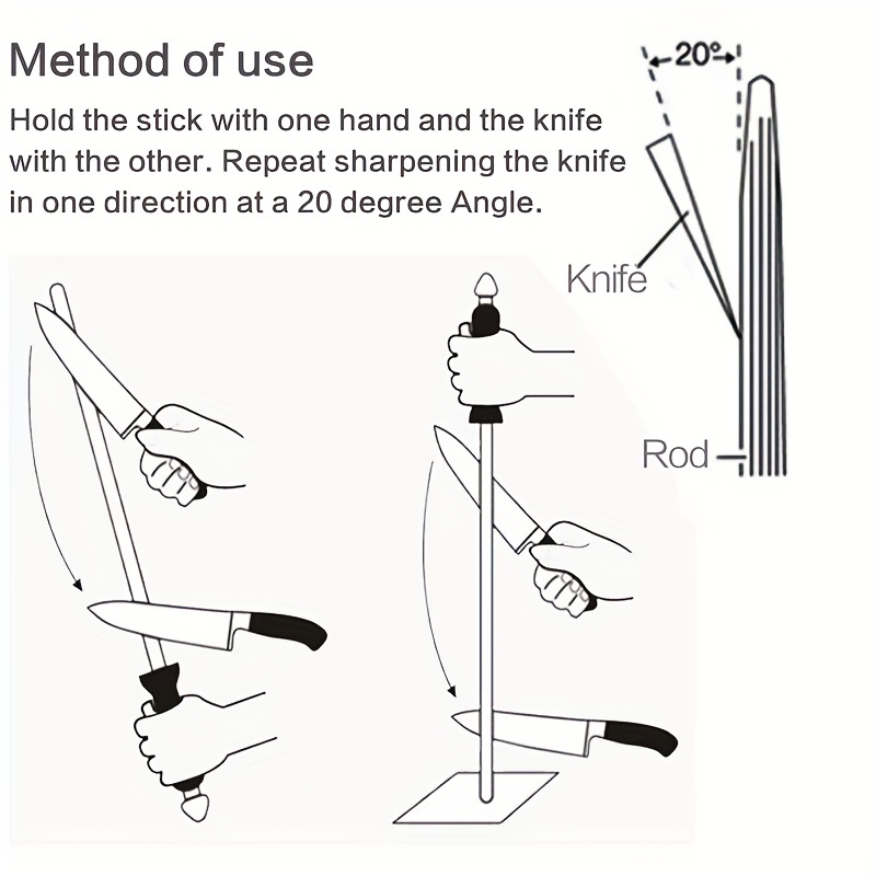 Diamond Knife Sharpener Stick Abs Handle Perfect Sharpening - Temu