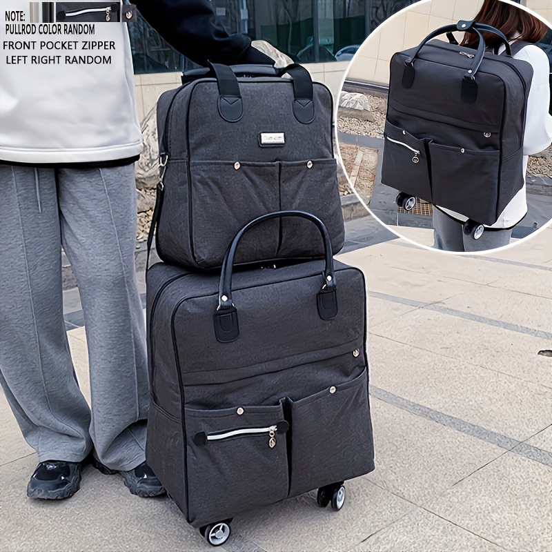 Portable Large Capacity Luggage Suitcase Set Argyle Quilted - Temu