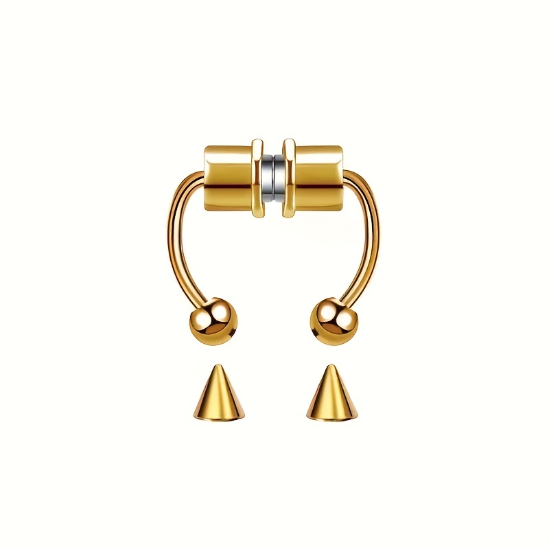 Dochais 6-52 Pezzi Anello Naso Finto Septum, Piercing Naso Magnetico,  Anello Naso Non Piercing, Piercing Naso Acciaio Inossidabile, Fake Nose  Rings