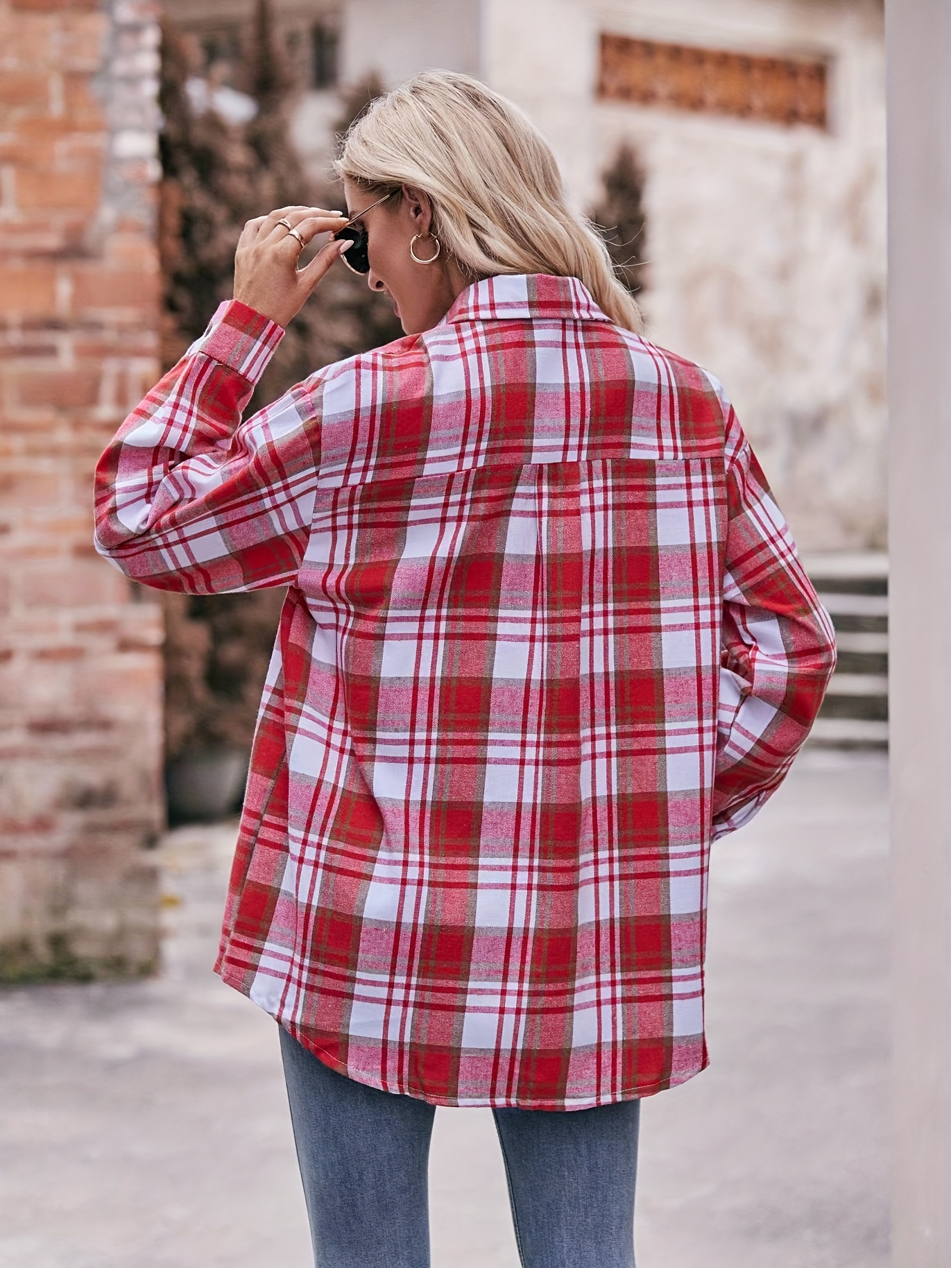 Flannel polo shirt sales womens