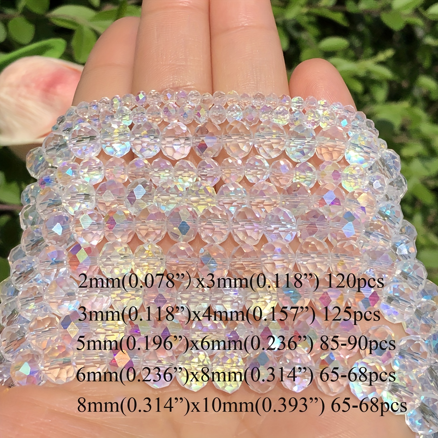 3mm 4mm 6mm 8mm Glass Beads Austria Faceted Crystal Loose Spacer Round  Beads For Jewelry Making Diy Female Bracelet Necklace