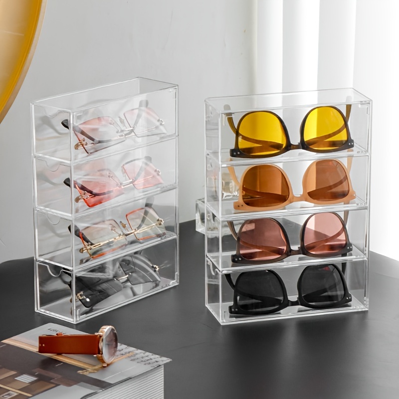 Acrylic Dustproof Jewelry Box Sunglasses Display Rack