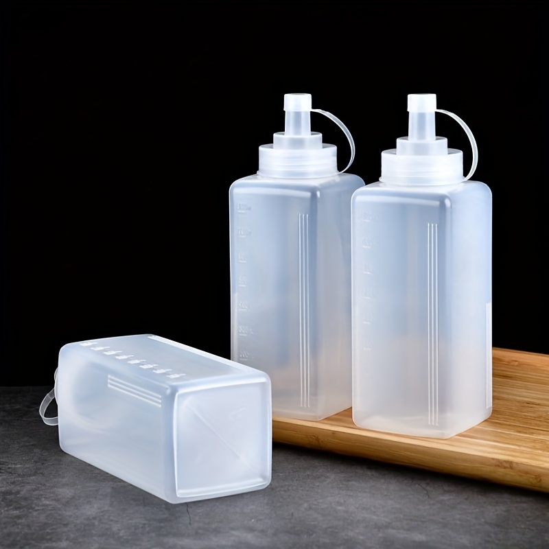 High Capacity Plastic Sauce Bottle Transparent Jam Squeeze - Temu