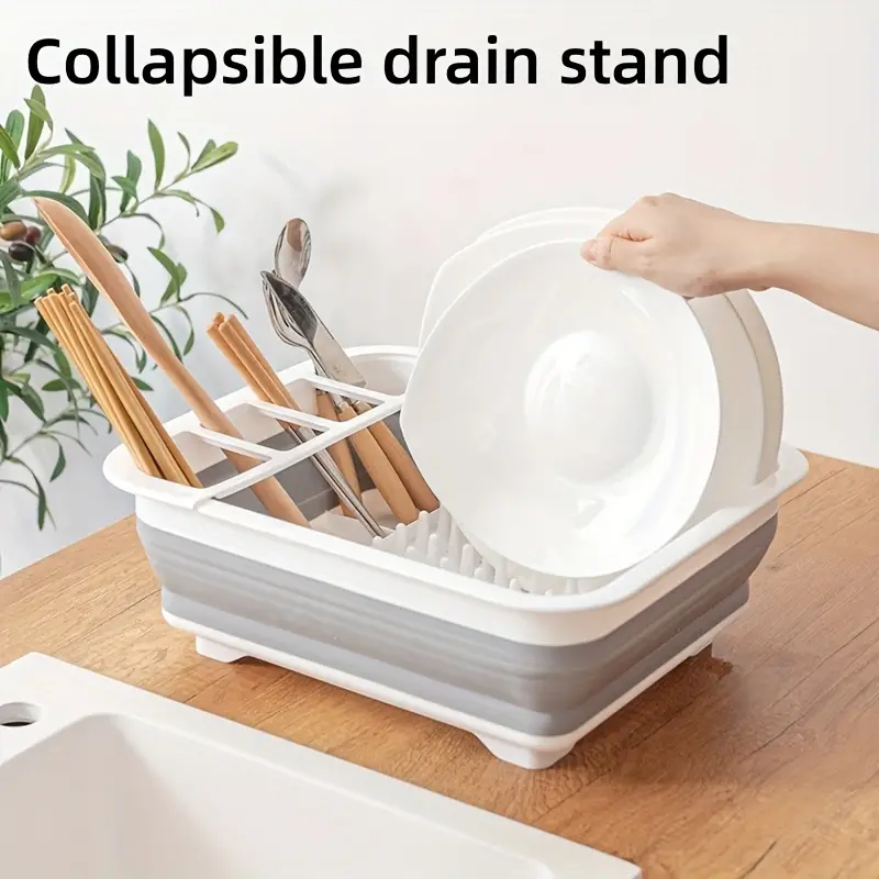 Collapsible Dish Rack, Tableware Storage Rack, Foldable Dish Rack