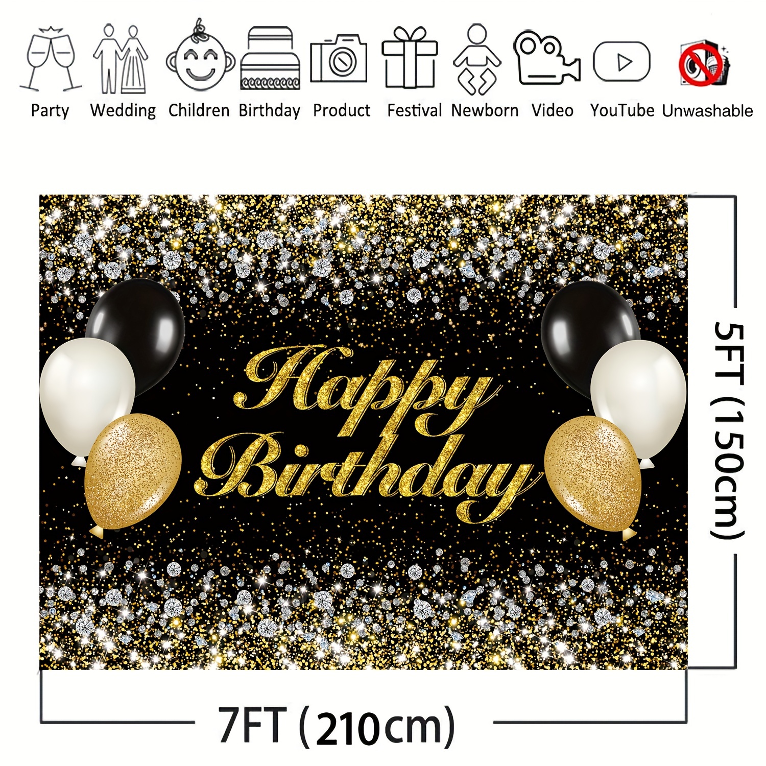 Happy Birthday greeting card, banner, poster with realistic cake, present  box, party hat, shiny balloons, confetti, lettering, vector illustration  isolated on white background. Birthday greeting card Stock Vector | Adobe  Stock