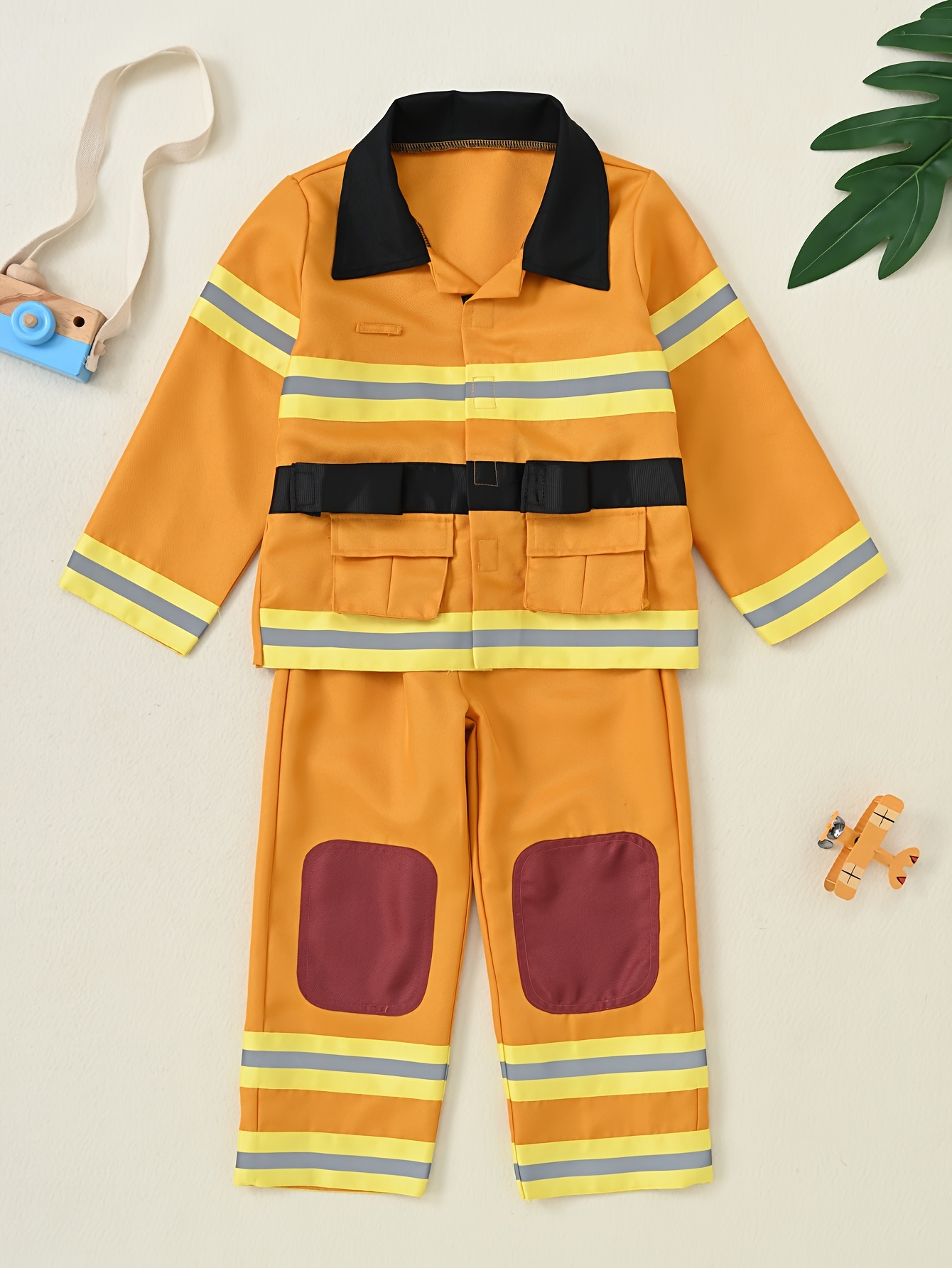 Disfraz de bombero para niños y estudiantes de secundaria, traje