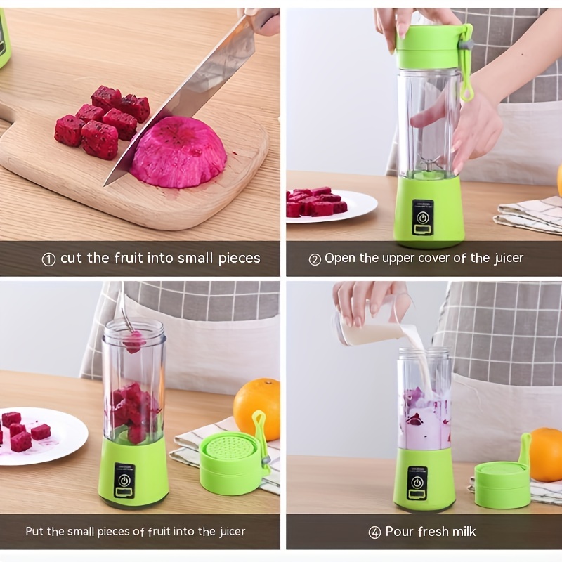 Juicer, Wireless Portable Blender, Four-leaf Blade Usb Rechargeable Mini Juice  Blender Suitable For Juice Shakes And Smoothies, Juice, Milk, Fruit And  Vegetable Mini Juicing Cups - Temu Germany