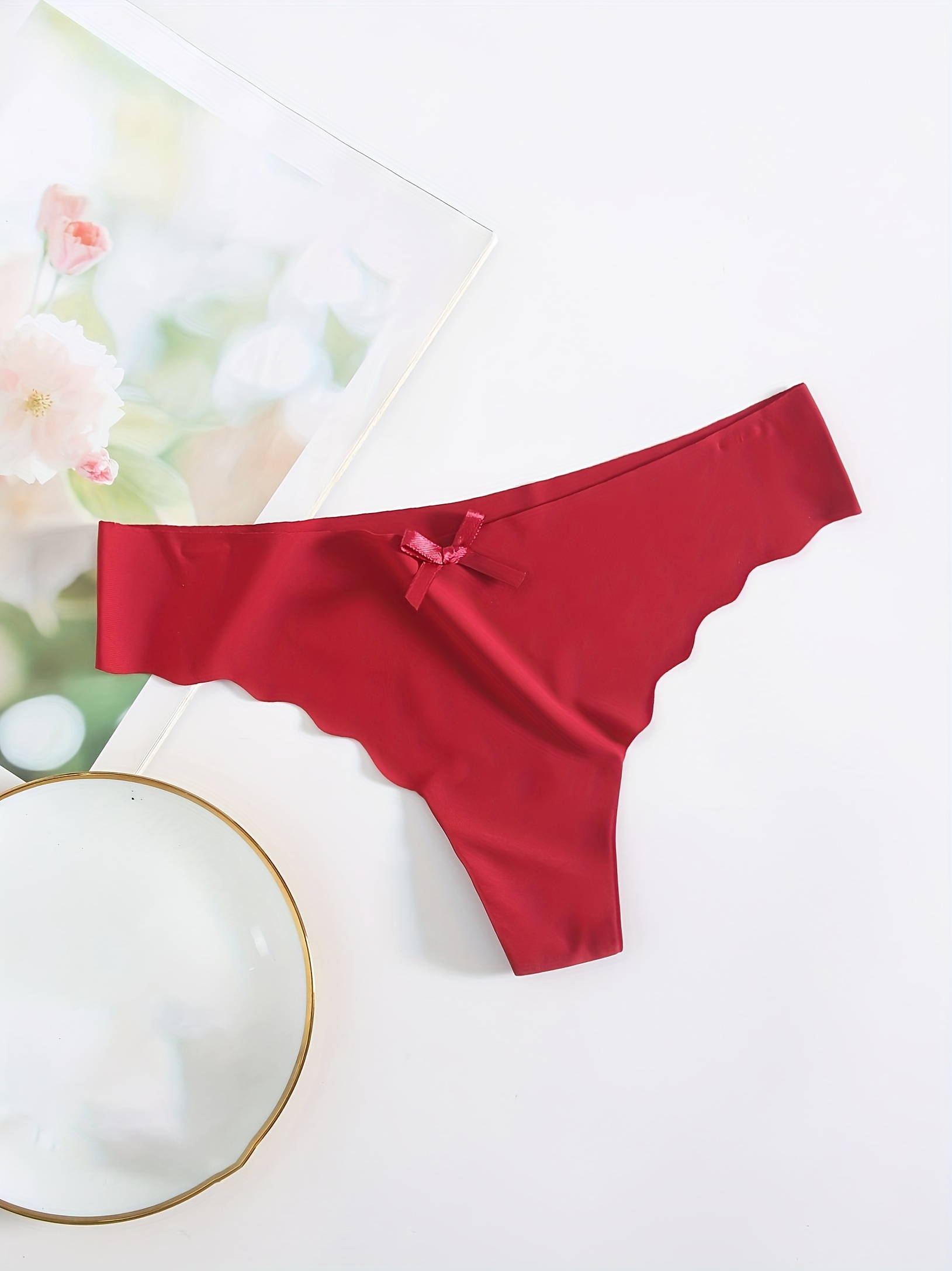 Seamless Ladies Underwear Female Low-Rise Comfort Cheeky Panties Thong  Briefs