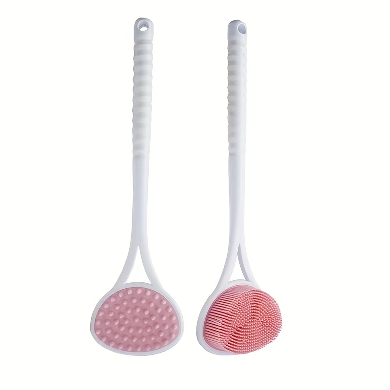 Body Bath Back Brush, Silicone Long Handle Double Sided Shower