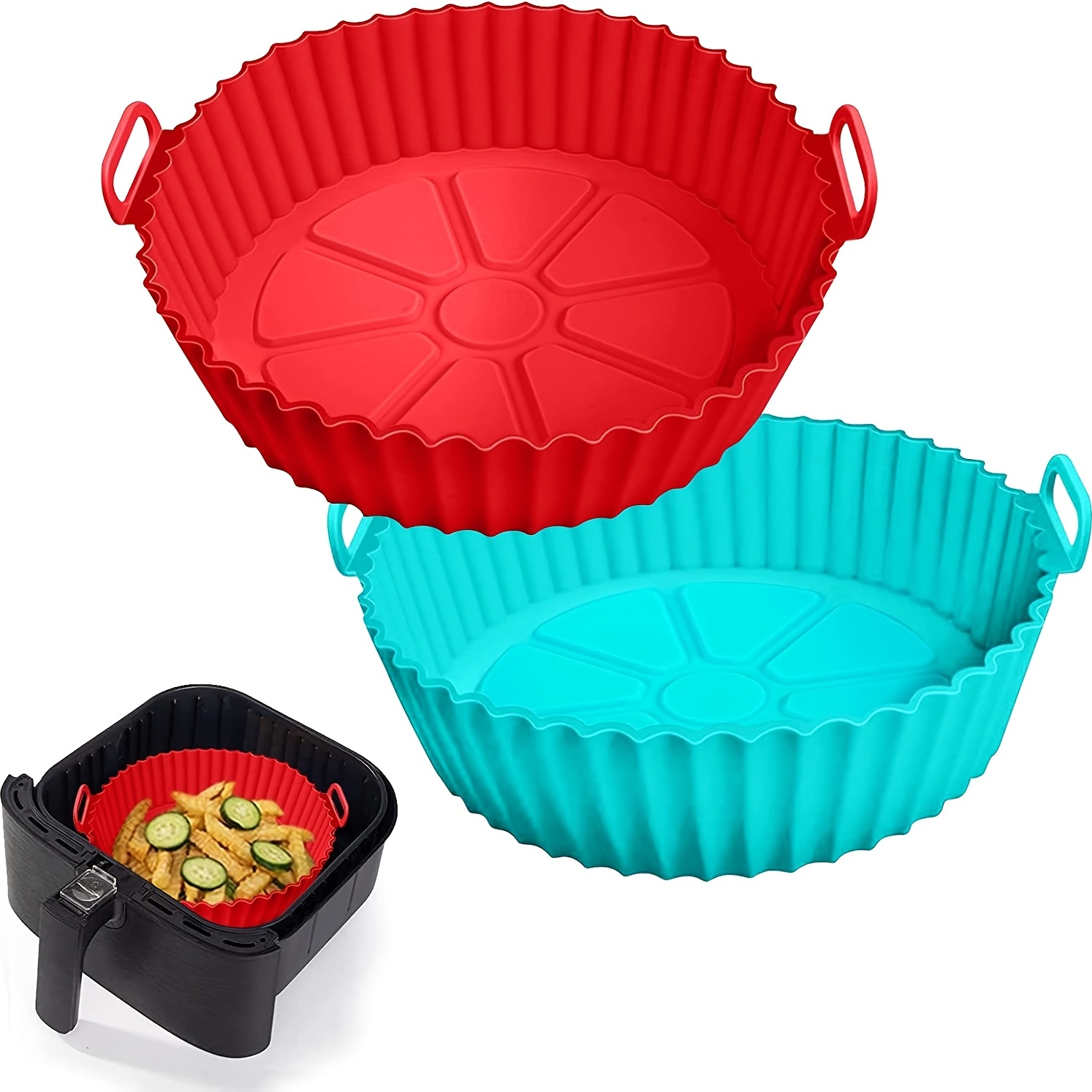 Round Silicone Air Fryer Liner Silicone Backing Tray, For Restaurant