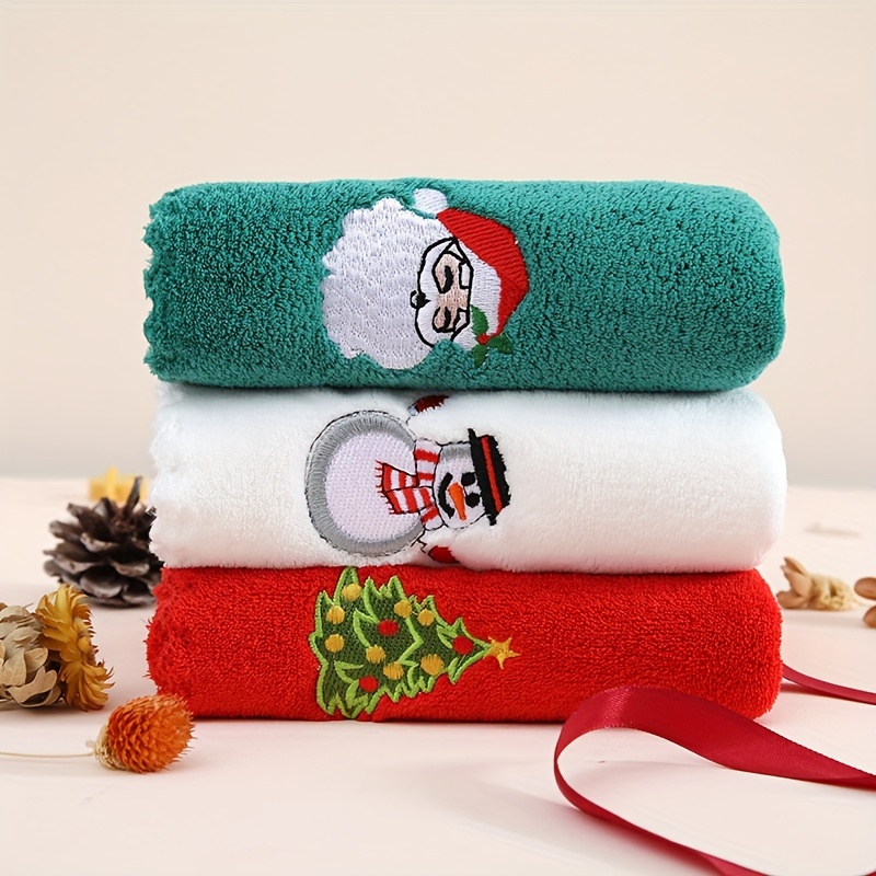 Christmas Tree Pattern Towel Set Soft Hand Towel Bath Towel - Temu