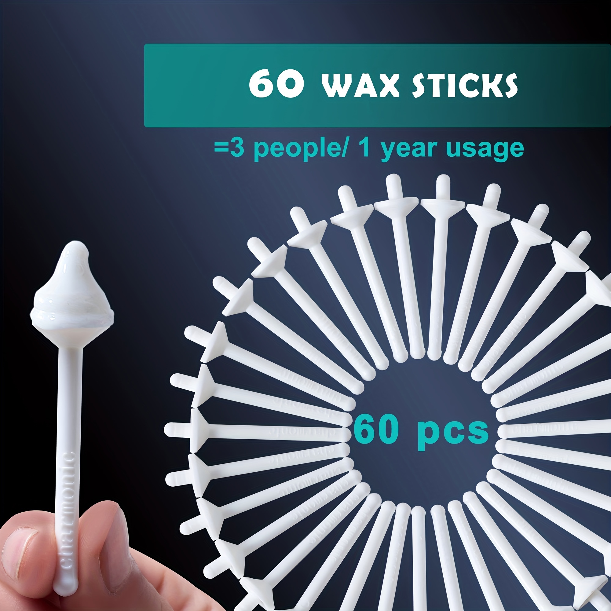 60 Pcs Wax Sticks, Nose Wax Kit Accessories, Waxing Sticks for Nose Hair  Remover, Wax Applicator Sticks for Nostril Nasal Cleaning Ear Face Eyebrows Hair  Removal for Men Women