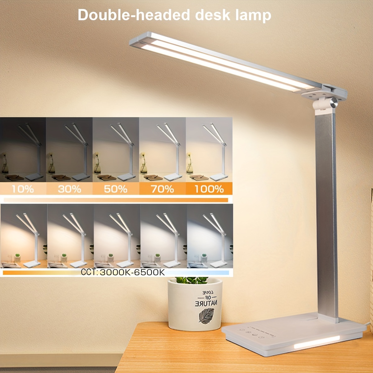 Zealinno Double Head LED Desk Lamp Review & Demo