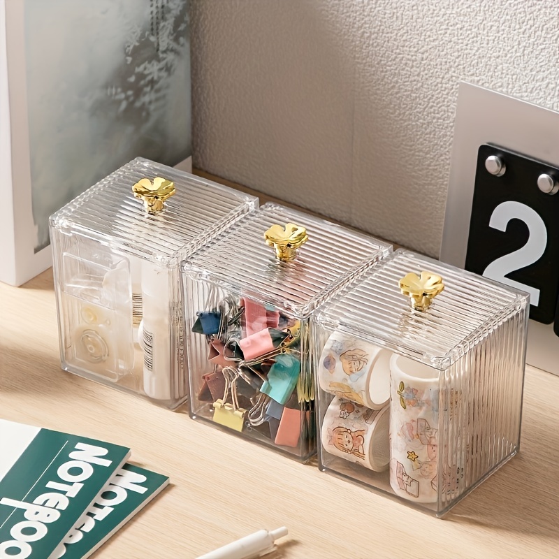 Clear Acrylic Cotton Swab Pads Holder