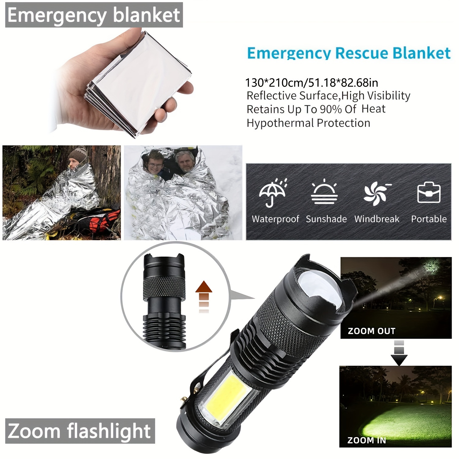 31 34 In 1 Survival Gear Survival Kit Emergency Kit Equipment Gear Camping  Accessories Outdoor Emergency Camping Hiking - Sports & Outdoors - Temu