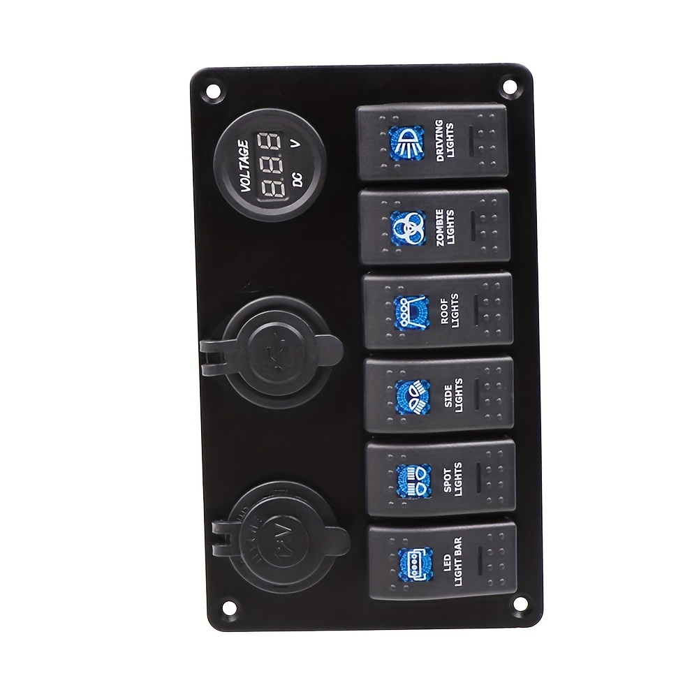 Panel De Interruptor 12V Switch Toggl Panel with Voltmeter USB Car Charger  and Start Button - China Golf Cart Key Switch Panel USB Switch, Mictuning  Switch Panel