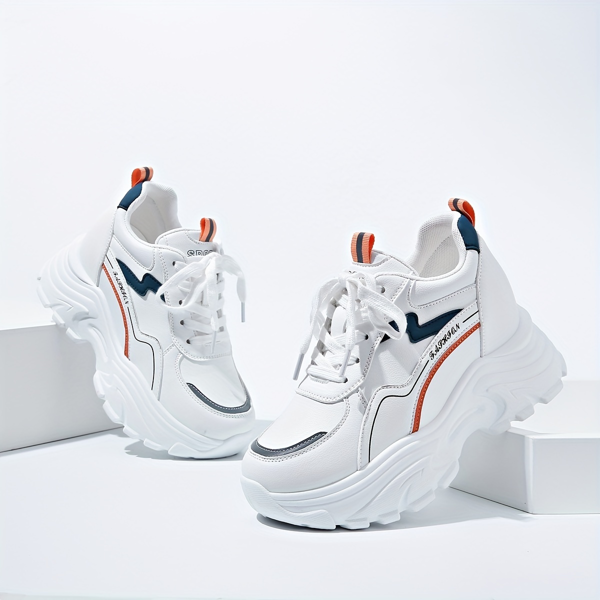 Women's Thick Bottom Sport Shoes Lightweight Non slip Chunky Sneakers