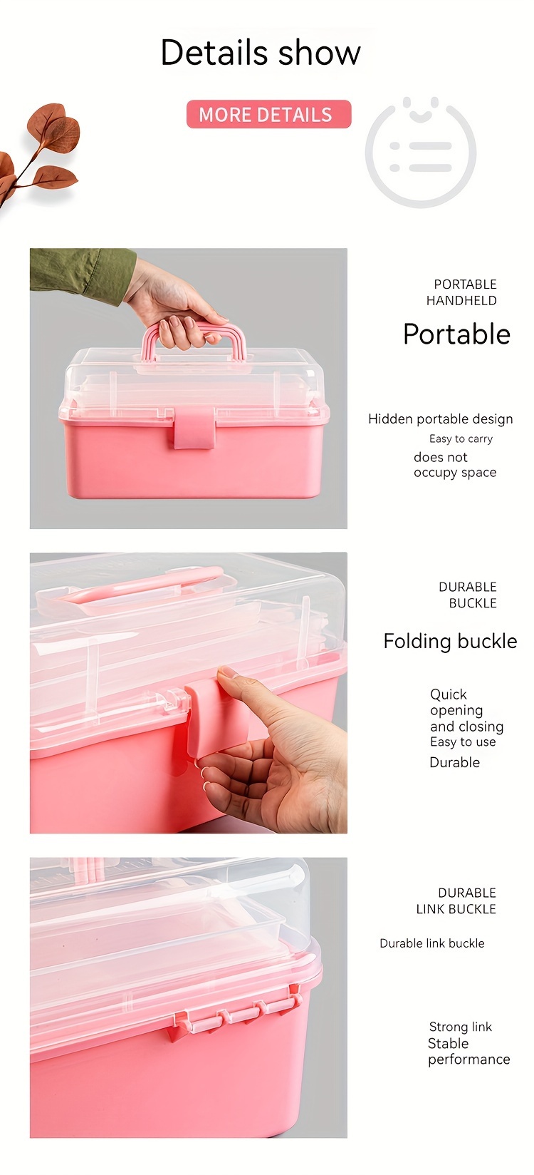 Extra Large 3 layer Foldable Portable Storage Box For - Temu