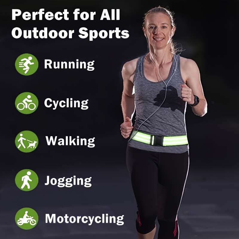 Équipement de course réfléchissant, bandes réfléchissantes pour bras /  poignet / cheville / jambe, accessoires de vélo pour femmes et hommes