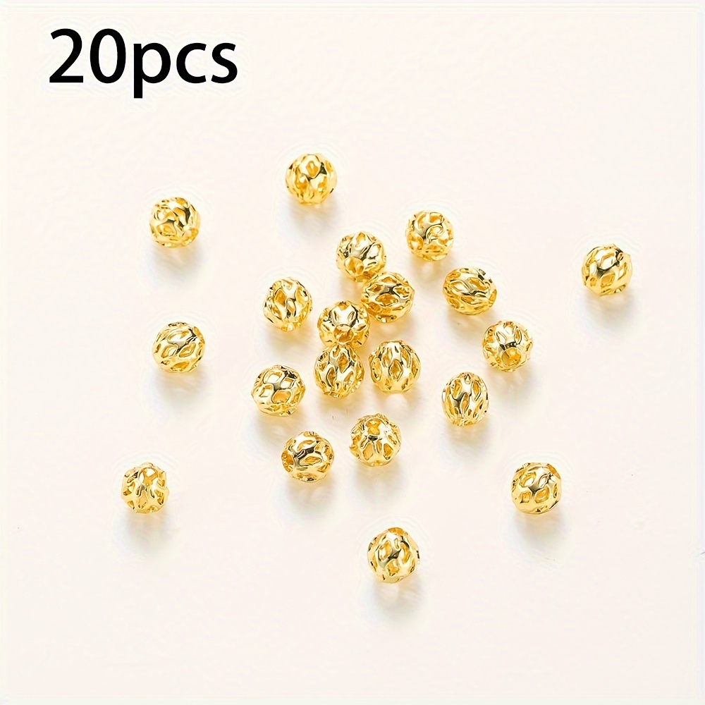 Hollow Out Balls For Making Bracelet Necklace Loose Beads - Temu