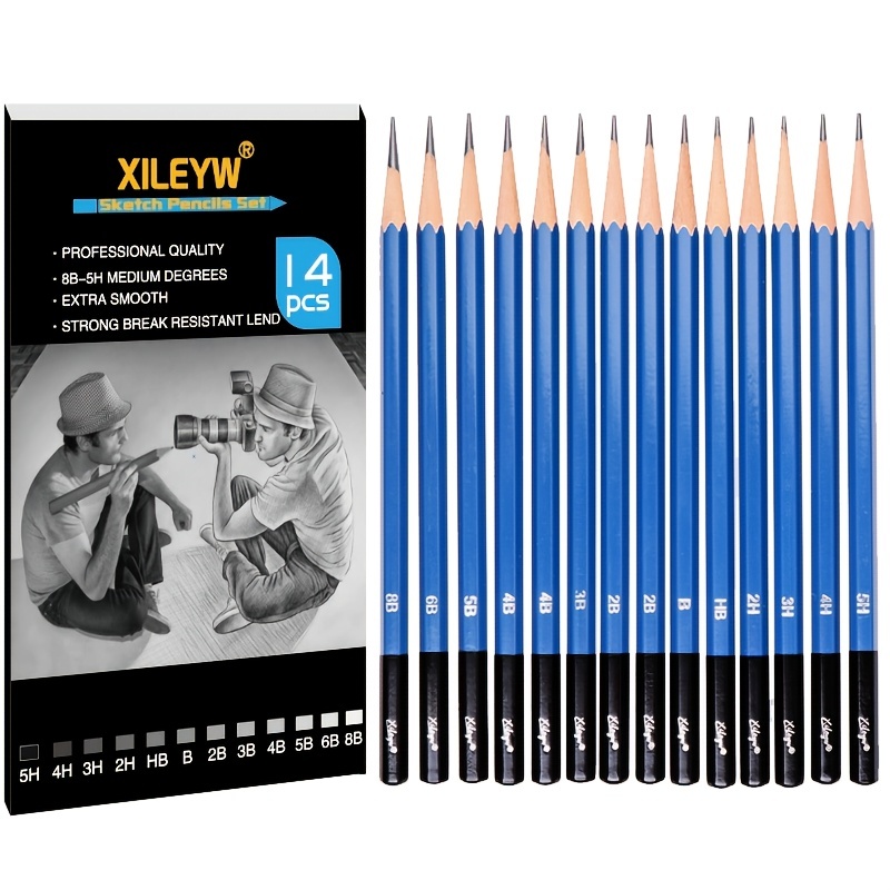 YunQiDeer Drawing Pencils, Art Supplies Sketch Pencils Kit for Kids Adults,  Professional Charcoal Sketching Graphite Art Pencils Set
