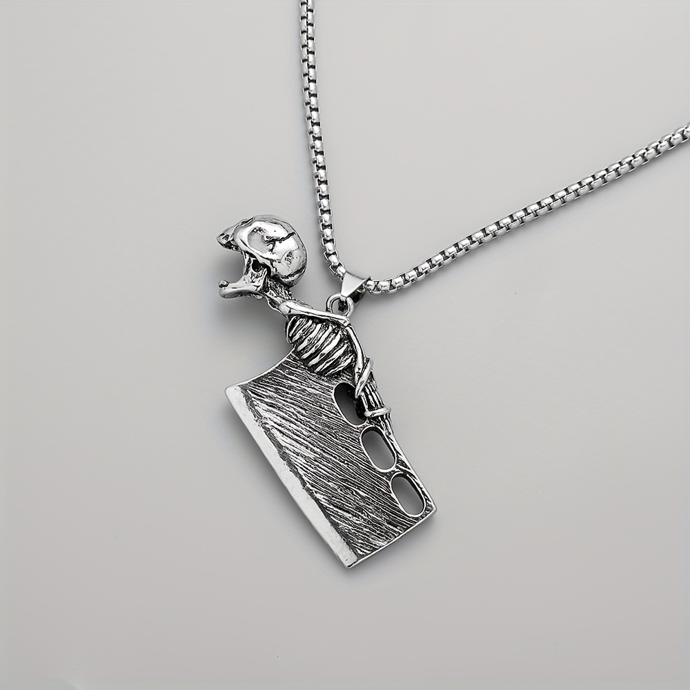 Novelty Locket Necklace Necklace Gothic Knife Dagger Jewelry Gift Men Women