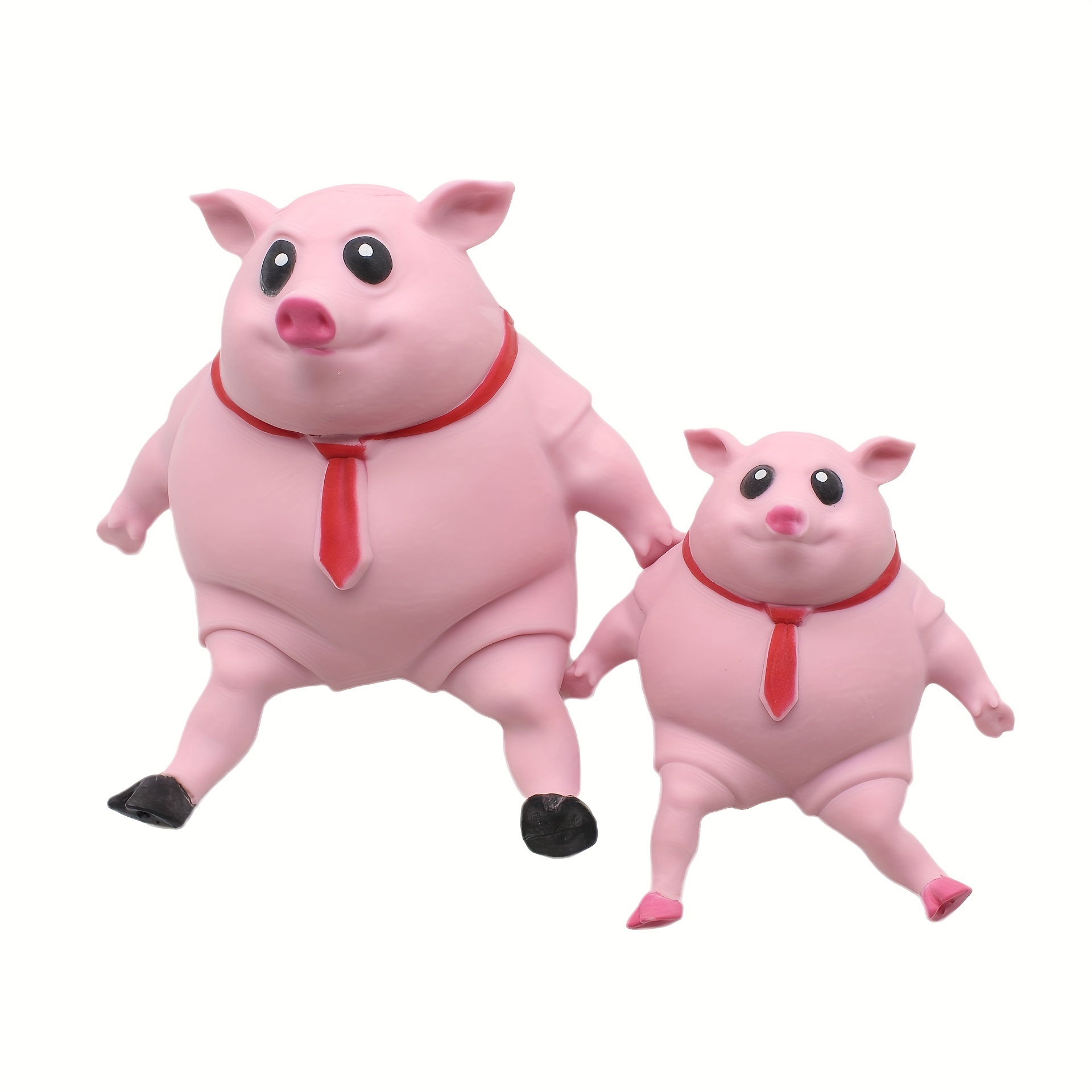 1Pcs Anti-Stress Cochon Balle De Squeeze Jouet,Rose Jouets À Presser De  Cochon,Stretch Stress Pig,Réaliste Jouet Cochon pour