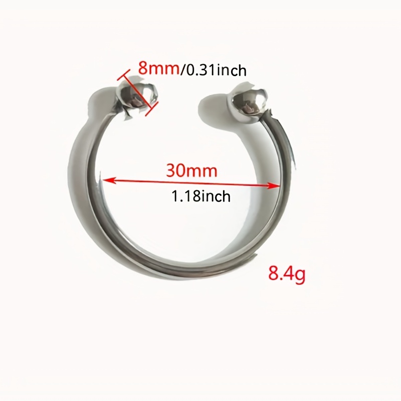 Metal Curved Cock Ring Glans Ring Sex Toy Men Penis Erection Enhancer Lock  Ring