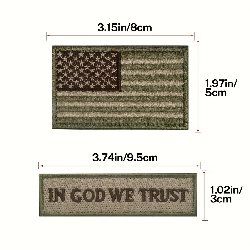 2 Uds Bandera Americana + Insignia In God We Trust Parche - Temu Chile