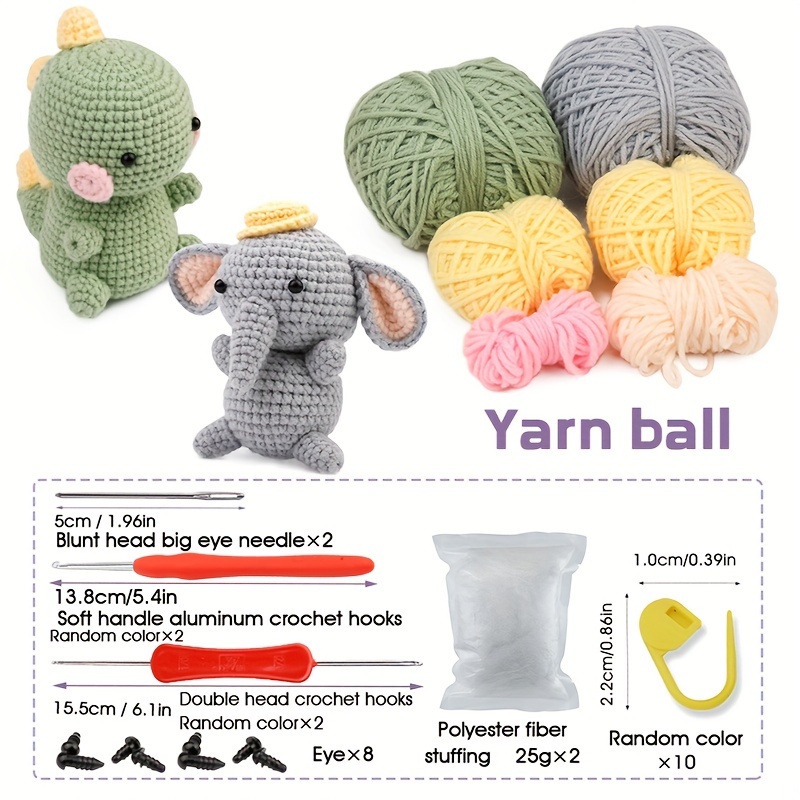 Crochet Kits Diy Crochet Kit For Beginners Cute Animal Kit - Temu