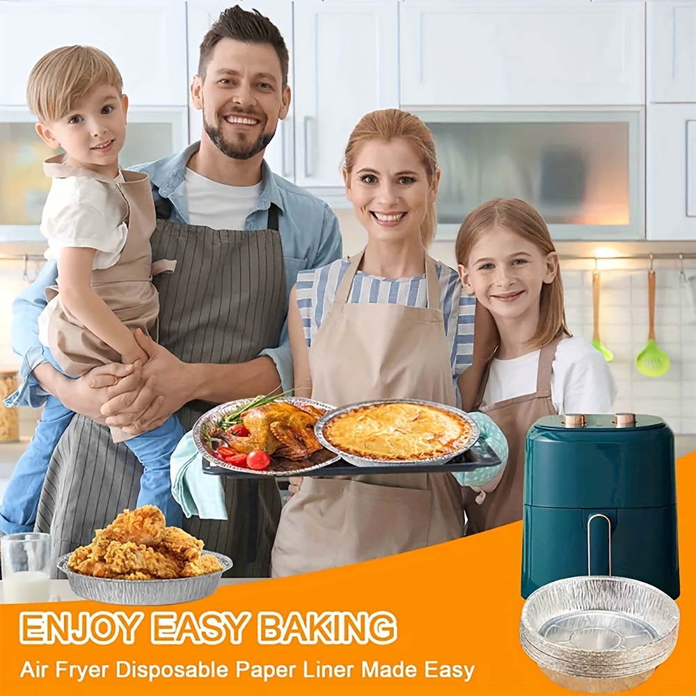 Disposable Baking Pans, Air Fryer Liners Household Oil-absorbing Foil Pans, Oven  Baking Trays, Tin Foil Paper Baking Pans, Oil-proof Barbecue Pans, Kitchen  Supplies - Temu