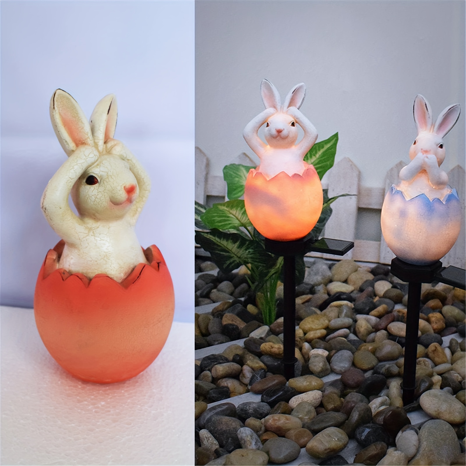 Easter bunny solar deals lights