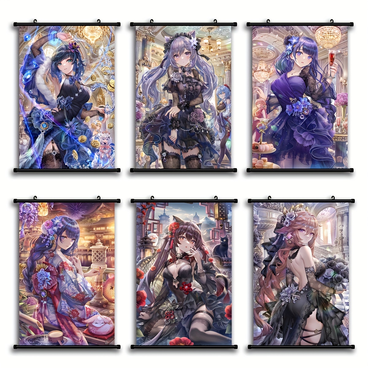 10PCS Wall Collage Anime Series Style Art Painting Wall Sticker