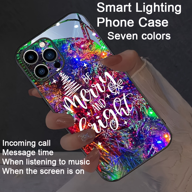  lunhaifi Intelligent Sound Control Light-Up Phone Case for  iPhone 14/13/12/11 Series, Colorful Light up Phone Case, Voice Control Call  LED Flash Phone Cover (02,for iPhone 13 Pro Max) : Cell Phones