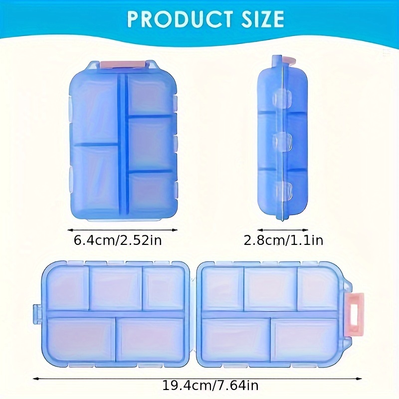 Travel Pill Organizer, Moisture Proof Small Pill Box, Daily Pill Case,  Portable Medicine Vitamin Holder Container Sub-packaged Pill Box Medical  Small Medicine Box - Temu