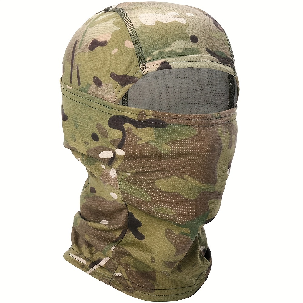 1pc Camouflage Mask, Outdoor Camping Hunting Training 3D Leaf Mask Cap Hat,  Camouflage Head Cover Masks, Outdoor Hunting Fishing, Breathable Headgear