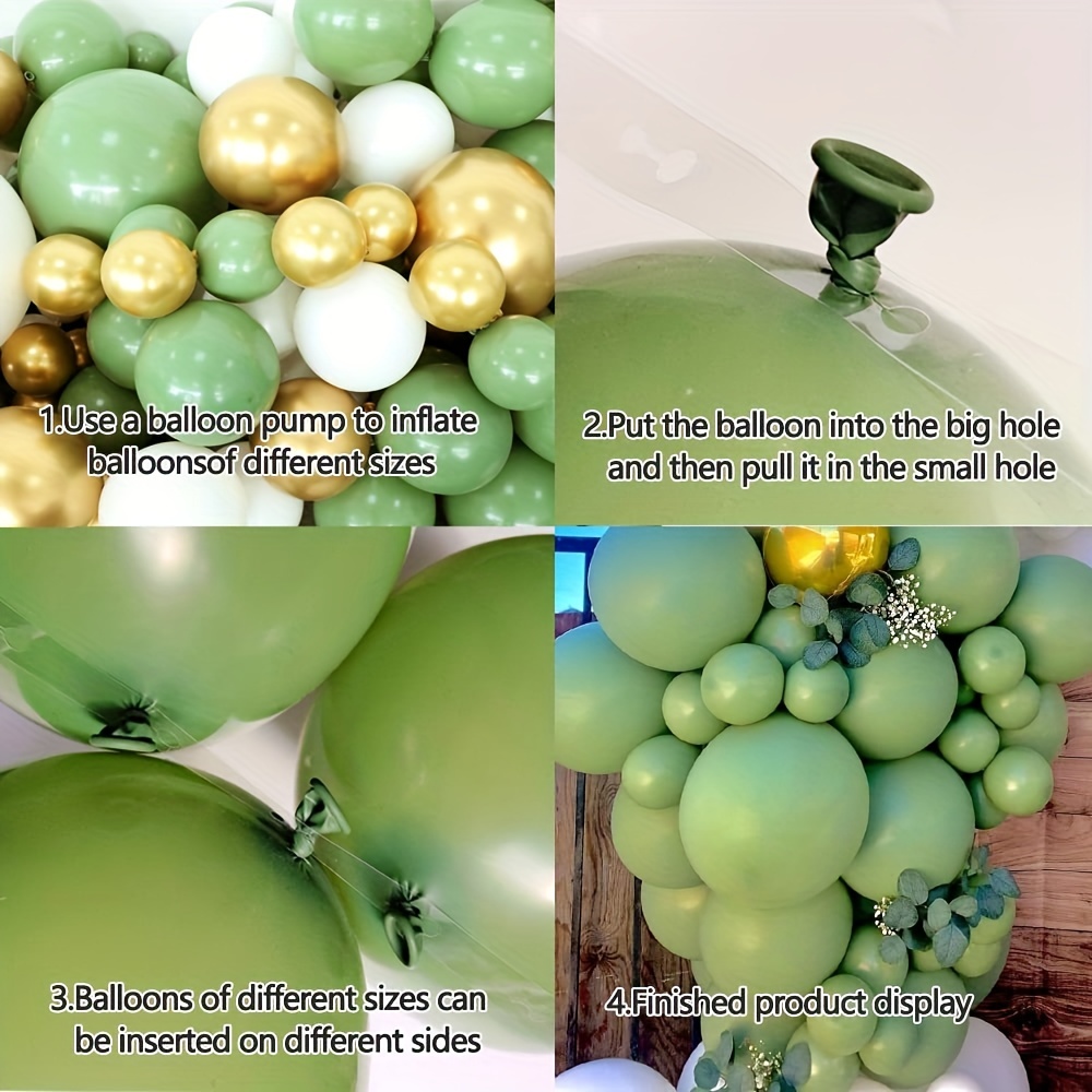 Kit Arche Ballon Vert Sauge,102 pièces Guirlande Ballon Vert Olive, Arche  de Ballon Vert et Or Blanc ​pour Fête de Jungle Safari Deco Anniversaire  Enfant, Baby Shower Bapteme, Mariage : : Cuisine