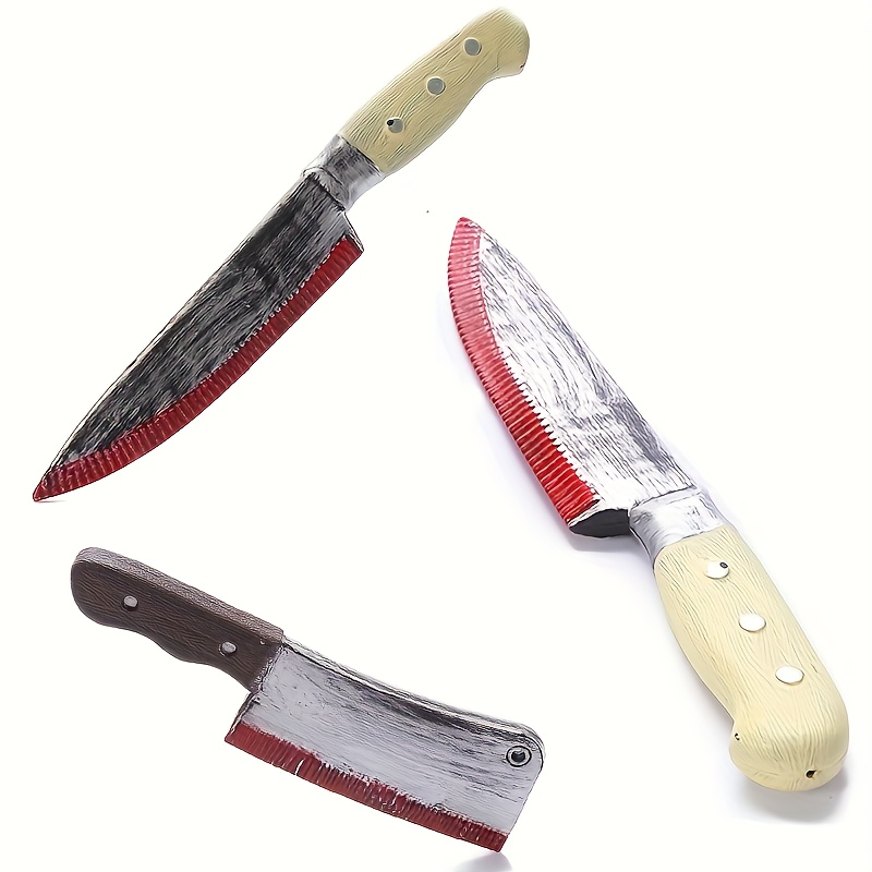 1 Pezzo, Coltello Per Simulazione Di Halloween Puntelli Per Prestazioni Con  Coltello Per Sangue Spettacolo Teatrale Coltello Da Cucina Per Sangue