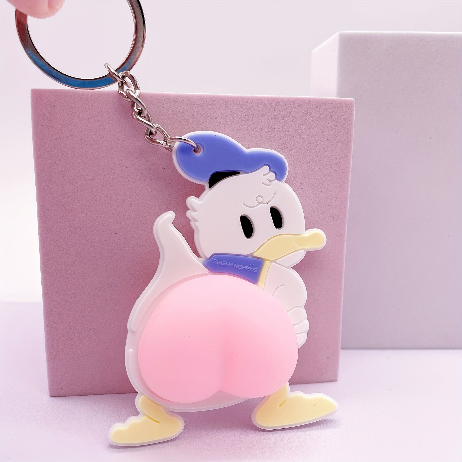 Cartoon Anime Butt Keychain, Funny Fidget Toy