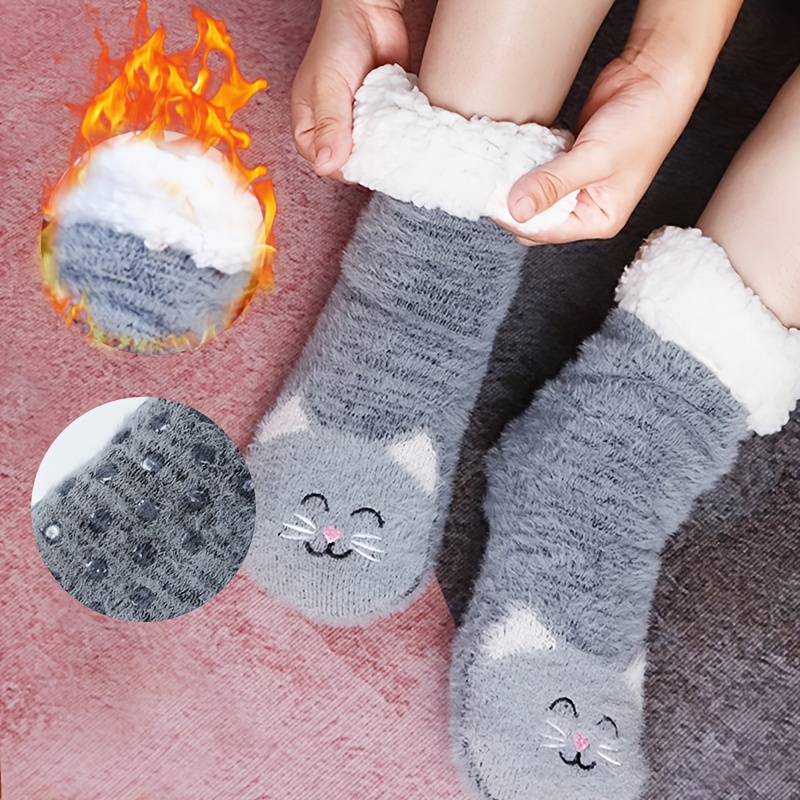 Women's Cat Paw Socks Sleep Socks Floor Socks - Temu
