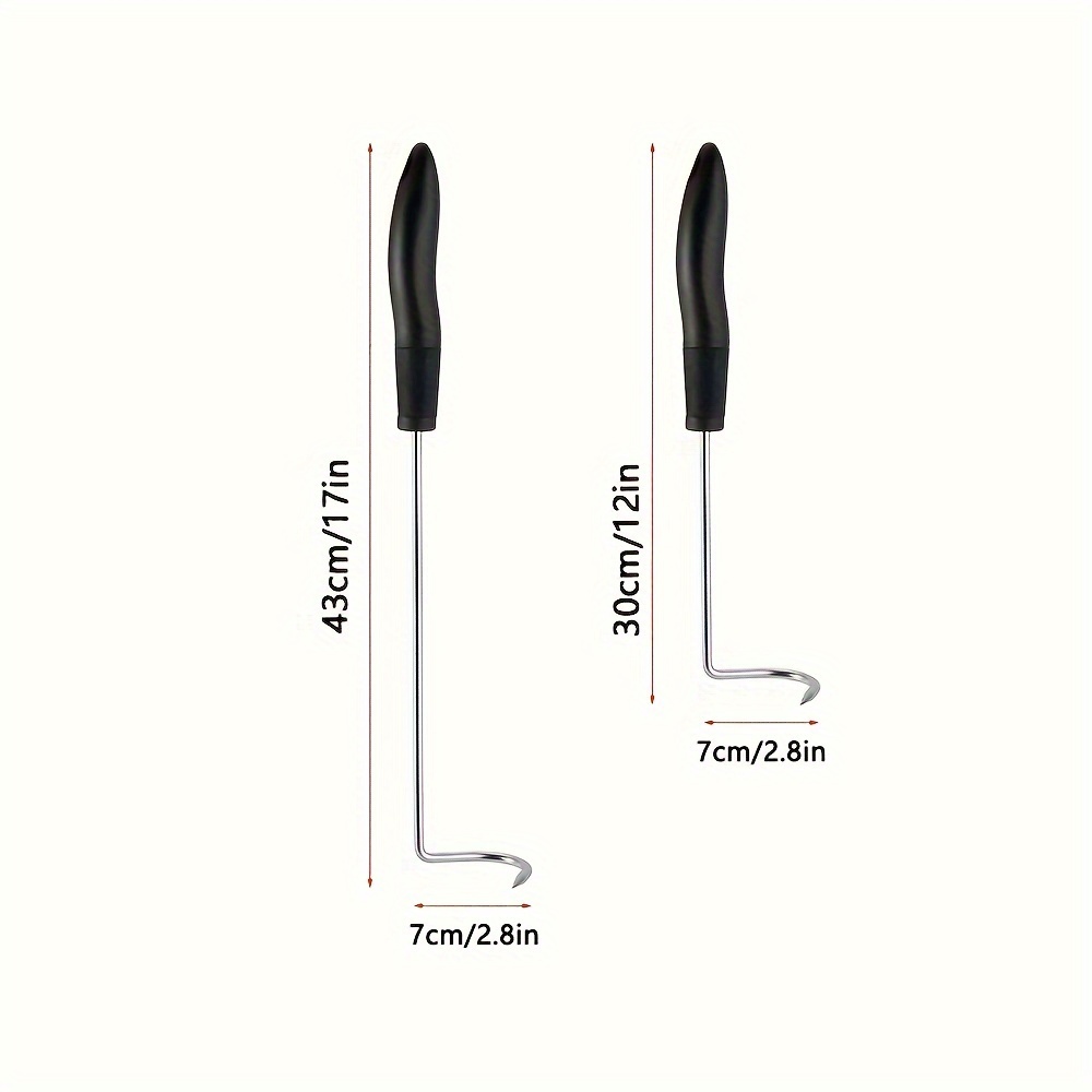 1pc Food Flipper And Meat Hook 17 12 Inch Bbq Meat Hook Pigtail
