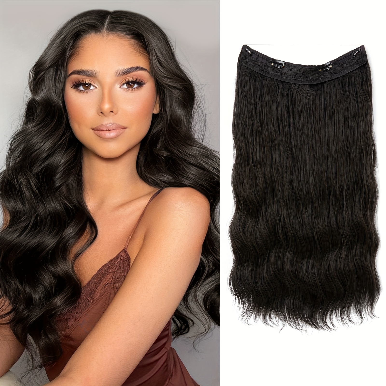 Brazilian Clip in Human Hair Extensions Full Head Clip Curly - Temu