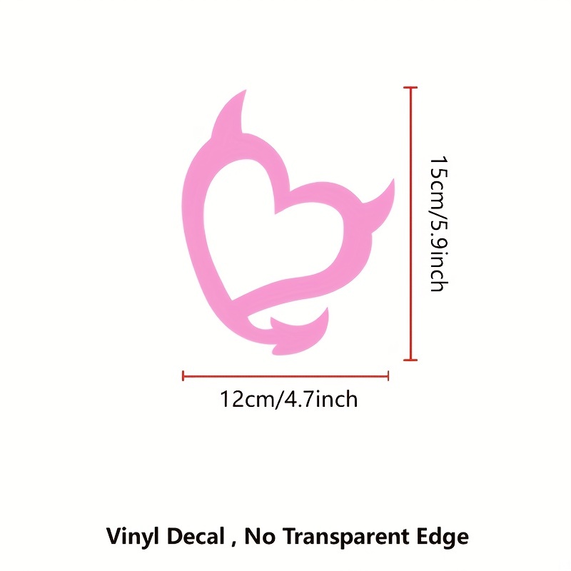 Transparent Pink Heart Stickers 3/4 Inch